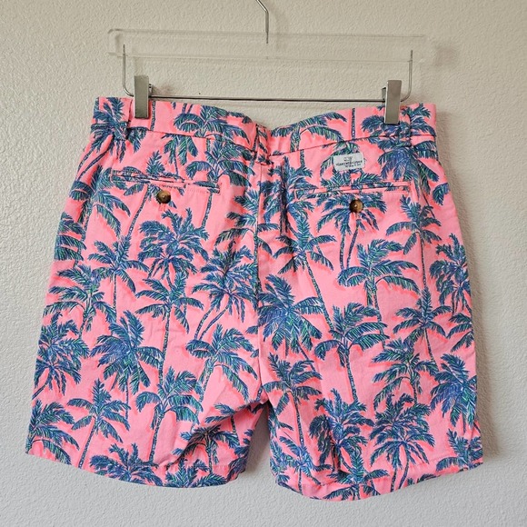 Vineyard Vines Breaker Shorts Palm Trees Size 34 Mens - Picture 8 of 10
